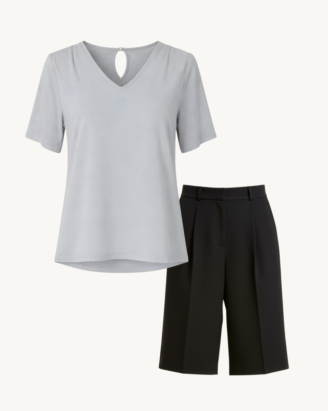 The 'Weekend Essentials' Bundle C, Regent Shirt (Blue) & Bermuda Shorts (Black)