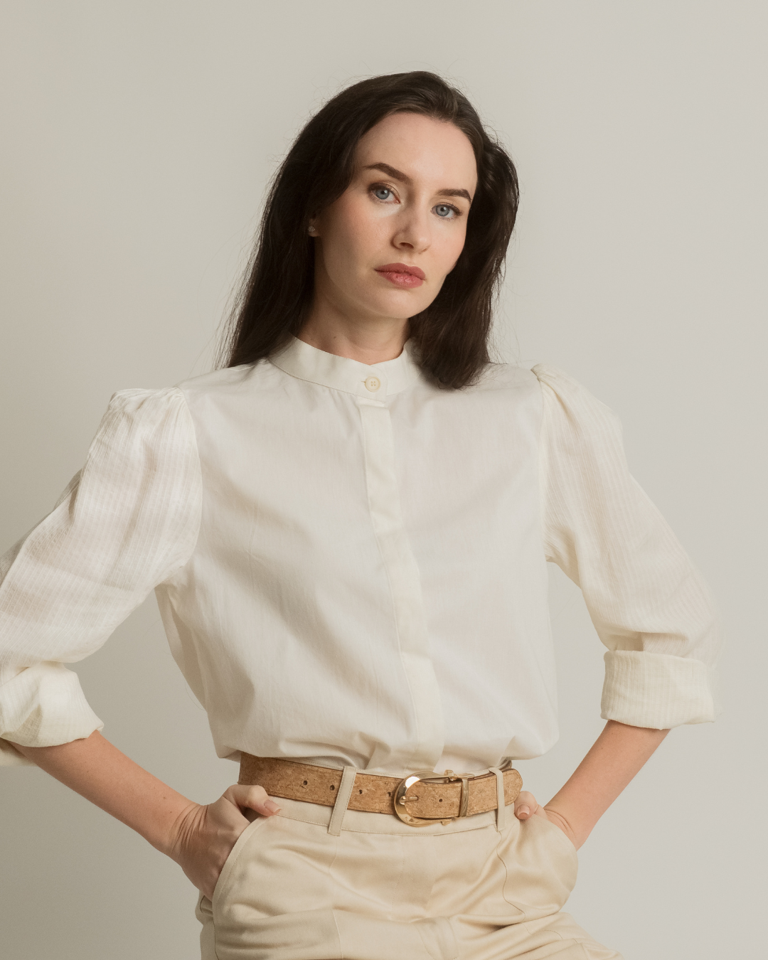 Cork & Eucalyptus Leather 'Signature' Reversible Belt - Horseshoe Buckle