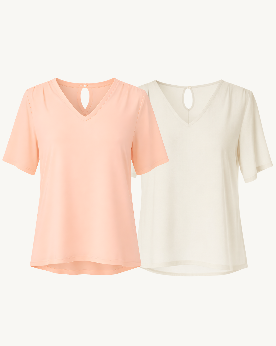 The 'Essential Shirts' Bundle B, Regent Shirt (Alabaster) & Regent Shirt (Blush)