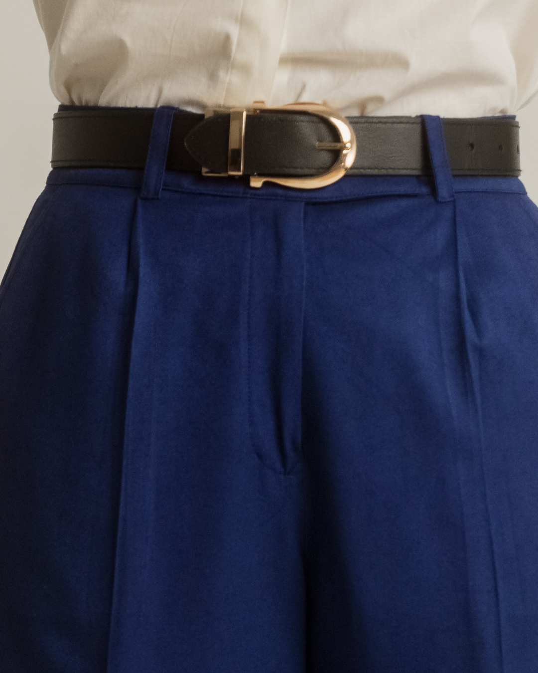 Cork & Eucalyptus Leather 'Signature' Reversible Belt - Horseshoe Buckle