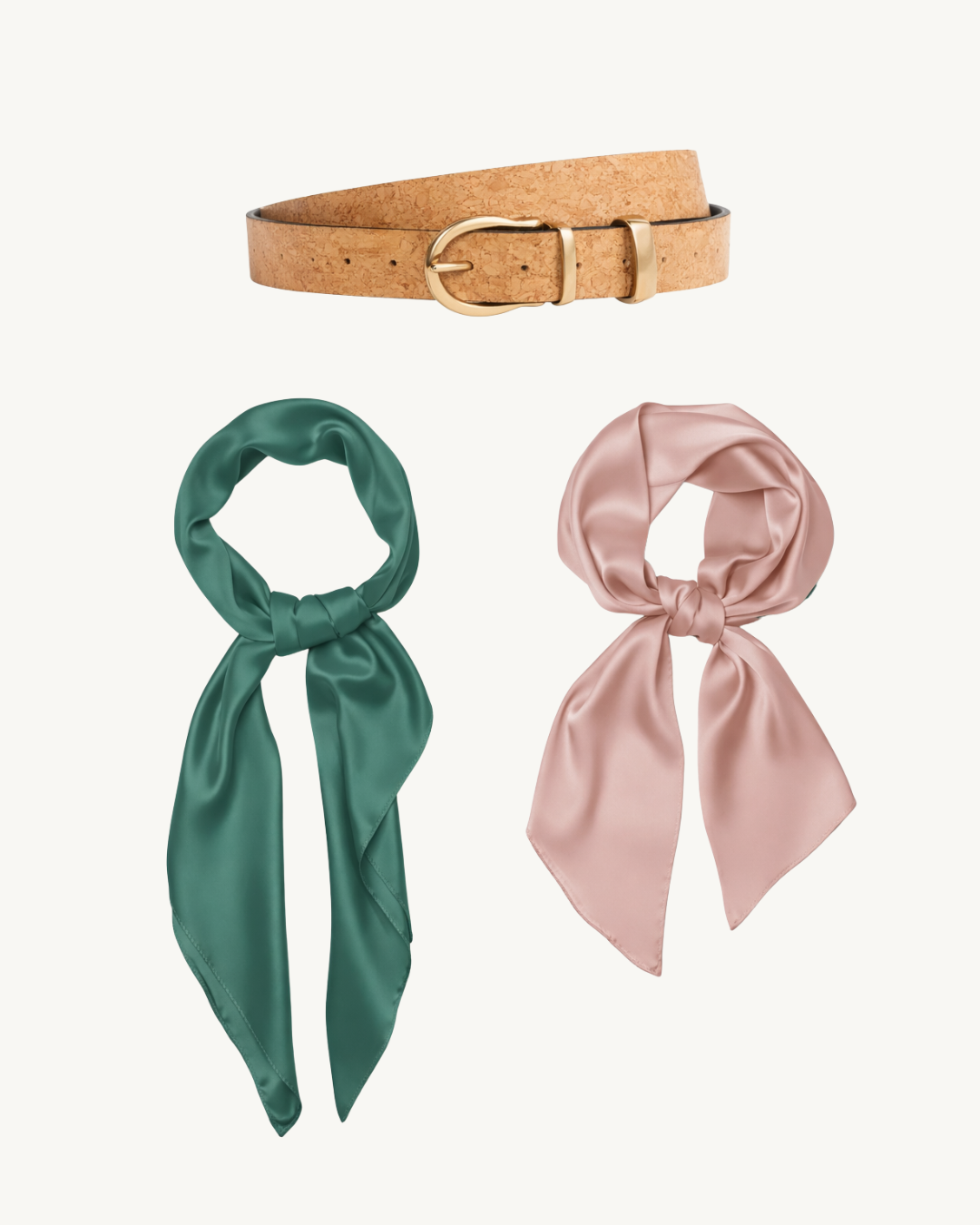 Gift Bundle - Signature Eco-Friendly Tan Reversible Belt & Scarf x 2