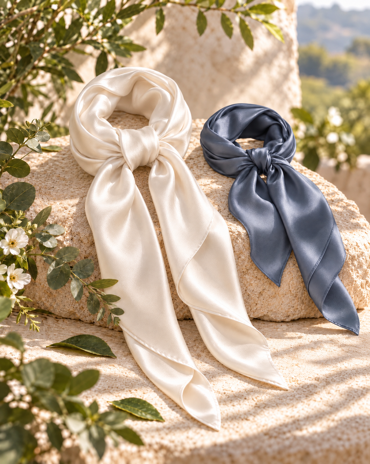 Gift Bundle - Eco-Friendly Silk Satin Scarf (Set of 2)